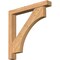 Ekena Millwork Westlake Block Smooth Bracket w/ Offset Brace, Western Red Cedar, 5 1/2"W x 40"D x 40"H BKT0604X40X40WTL05SWR - alternate 1